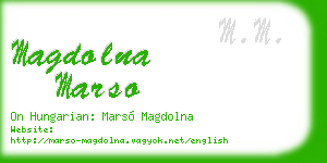 magdolna marso business card