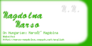 magdolna marso business card